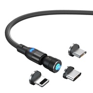 2M MAGNETICKÝ KÁBEL 540 stupňov RÝCHLE NABÍJANIE 3 ADAPTÉRY 2M MAGNETICKÝ KÁBEL 540 stupňov RÝCHLE NABÍJANIE 3 ADAPTÉRY