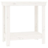Pracovný stôl, biely, 80x50x80 cm, masív s