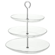IKEA KVITTERA Tanier/3 taniere, sklo, nehrdzavejúca oceľ IKEA KVITTERA Tanier/3 taniere, sklo, nehrdzavejúca oceľ