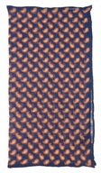 Námornícka modrá vreckovka 100% modal - jemný paisley E95