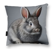 VANKÚŠ s KRÁLIKOM šedý zajačik KRAJIČ 40x40 perfektný DARČEK na spanie VANKÚŠ s KRÁLIKOM šedý zajačik KRAJIČ 40x40 perfektný DARČEK na spanie