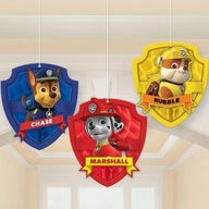 Dekorácia Paw Patrol 3 ks Chase Rubble Marshall