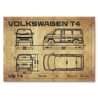 Plagát, darček, plechový plagát, nástenná dekorácia, auto, auto, Volkswagen T4 Plagát, darček, plechový plagát, nástenná dekorácia, auto, auto, Volkswagen T4