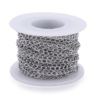 Reťaz z nehrdzavejúcej ocele, skrútená, spájkovaná, pre domácich majstrov, 5x3,5x0,6mm, 10m/ks Reťaz z nehrdzavejúcej ocele, skrútená, spájkovaná, pre domácich majstrov, 5x3,5x0,6mm, 10m/ks