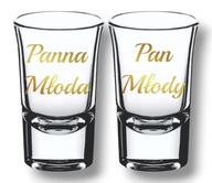 Podvádzané poháre Bride Groom Zlaté nápisy 15ml svadobné svadobné Podvádzané poháre Bride Groom Zlaté nápisy 15ml svadobné svadobné