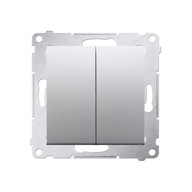 Dvojité kontaktné tlačidlo 10AX Silver Simon 54 Dvojité kontaktné tlačidlo 10AX Silver Simon 54