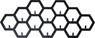 Vešiak 3D HEX Honeycombs Metal Strong Black