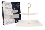 PORCELÁNOVÝ 2-POSLAVOVÝ ZLATÝ TANIER Viva 25,5 cm PORCELÁNOVÝ 2-POSLAVOVÝ ZLATÝ TANIER Viva 25,5 cm