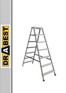 Obojstranný hliníkový domáci rebrík 2x7 DRABEST 150 kg