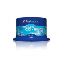 Verbatim CD-R AZO | 700 MB | x52 | tortová krabička 50 ks | Crystal | DataLife+ AZO