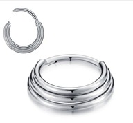 Segmentový kliker piercing do nosa, ozdobný Concave krúžok 10mm Segmentový kliker piercing do nosa, ozdobný Concave krúžok 10mm