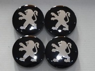 4x Emblémy pre PEUGEOT 56 mm ráfiky, čierne 4x Emblémy pre PEUGEOT 56 mm ráfiky, čierne