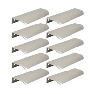 SET 10X hranová nábytková kľučka INOX STEEL 256/276mm ľahká a odolná