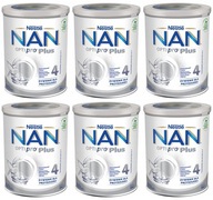 6 x NAN 4 Optipro Plus upravené mlieko 800g 6 x NAN 4 Optipro Plus upravené mlieko 800g