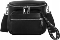 Dámska kožená kabelka na cvoky, punk messenger bag