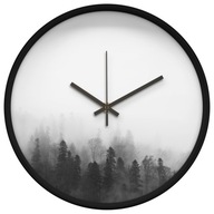 Moderné čiernobiele nástenné hodiny 'Fog' Moderné čiernobiele nástenné hodiny 'Fog'