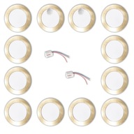 SET 10x okrúhle zlaté svietidlo na schodisko 2xsenzor SET 10x okrúhle zlaté svietidlo na schodisko 2xsenzor