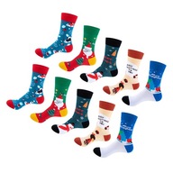 5 párov nadýchaných vianočných ponožiek Nové vianočné ponožky