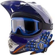 PRILBA DETSKÝ KRÍŽ ENDURO QUAD L+RUKAVICE+OKULIARE PRILBA DETSKÝ KRÍŽ ENDURO QUAD L+RUKAVICE+OKULIARE