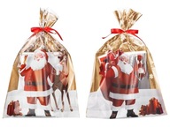 Celofánové fóliové vrecká Santa Claus vianočné cukríky 25x40 50 ks.