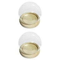 2x sklenený displej Cloche Bell Jar Dome Kryt 2x sklenený displej Cloche Bell Jar Dome Kryt