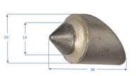BR1 20 mm ZUB PRE VŔTACIE VÝSTRUŽNÍKY A ROZŠÍROVAČE BR1 20 mm ZUB PRE VŔTACIE VÝSTRUŽNÍKY A ROZŠÍROVAČE