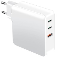 Sieťová nabíjačka, napájanie 2xUSB-C + USB PD QC 100W Sieťová nabíjačka, napájanie 2xUSB-C + USB PD QC 100W