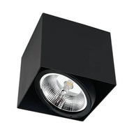 Prisadené svietidlo BOX Plaza 1xGU10 AR111 Black v modernom štýle Prisadené svietidlo BOX Plaza 1xGU10 AR111 Black v modernom štýle
