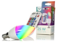 E14 RGB LED žiarovka Biela 5W + diaľkové ovládanie DISCO LAMPA E14 RGB LED žiarovka Biela 5W + diaľkové ovládanie DISCO LAMPA