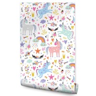 Tapeta pre dievčatá Colorful UNICORNS Rainbow Tapeta pre dievčatá Colorful UNICORNS Rainbow