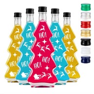 SET 5x vianočných fliaš VIANOČNÝ STROMČEK 500 ml na likéry, džúsy, koňak, whisky SET 5x vianočných fliaš VIANOČNÝ STROMČEK 500 ml na likéry, džúsy, koňak, whisky