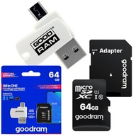 PAMÄŤOVÁ KARTA MICROSD 64 GB S USB ČÍTAČKOU PAMÄŤOVÁ KARTA MICROSD 64 GB S USB ČÍTAČKOU