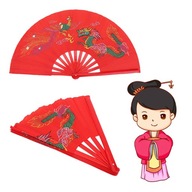 BAMBUS BONE KUNG FU FAN TAI CHI FAN RED BAMBUS BONE KUNG FU FAN TAI CHI FAN RED