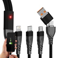 Veľmi silný kábel 6v1 USB-C MICRO LIGHTNING Rýchle nabíjanie smartfónu Veľmi silný kábel 6v1 USB-C MICRO LIGHTNING Rýchle nabíjanie smartfónu