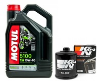 Olej MOTUL 5100 10W40 4L. + Filter KN-303, Yamaha YFM350 Bruin, 04-06 Olej MOTUL 5100 10W40 4L. + Filter KN-303, Yamaha YFM350 Bruin, 04-06