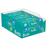 PAMPERS FRESH CLEAN vlhčené obrúsky 6 x 80 kusov PAMPERS FRESH CLEAN vlhčené obrúsky 6 x 80 kusov