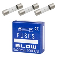 100 KS TRUBICE SKLENENÁ POISTKA CE 6.3A 5x20mm WTA-T 100 KS TRUBICE SKLENENÁ POISTKA CE 6.3A 5x20mm WTA-T