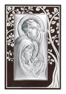 Obraz Svätej rodiny v striebornom zdobenom ráme