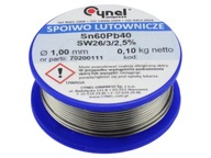 Cín CYNEL s spájkovacím tavidlom 100g 1mm Cín CYNEL s spájkovacím tavidlom 100g 1mm