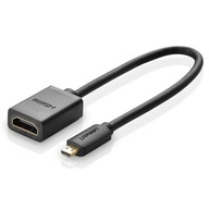 Ugreen káblový adaptér adaptér HDMI - micro HDMI 19 pin 20 cm čierny