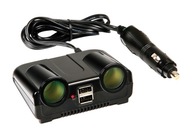 Rozbočovač do zásuvky zapaľovača 12/24V 2 x USB Rozbočovač do zásuvky zapaľovača 12/24V 2 x USB