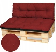 Lavicový vankúšový nábytok z paliet 120x80+120x38 bordová Lavicový vankúšový nábytok z paliet 120x80+120x38 bordová