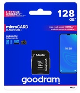 GoodRam 128 GB cl 10 UHS I MicroSD karta + adaptér GoodRam 128 GB cl 10 UHS I MicroSD karta + adaptér