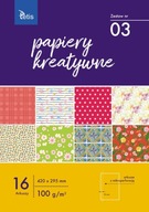 CREATIVE papier 16 dekoračných listov A3 KB031-03 CREATIVE papier 16 dekoračných listov A3 KB031-03