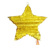 Piñata zlatá metalická hviezda 45 x 45 cm