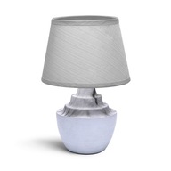 Bielo-šedá keramická stolná lampa