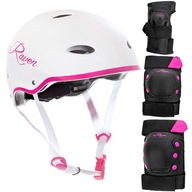 Helma RAVEN F511 White/Pink M Set + M chrániče Helma RAVEN F511 White/Pink M Set + M chrániče