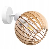 LED stropný luster, lampa E27, drevená guľa LED stropný luster, lampa E27, drevená guľa