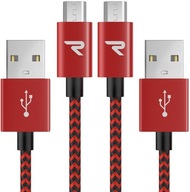 2-balenie Rampow opletených mikro USB káblov