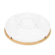 FINCAN tanier, doska na šalátovú misu na servírovanie občerstvenia, s 30 cm miskami FINCAN tanier, doska na šalátovú misu na servírovanie občerstvenia, s 30 cm miskami